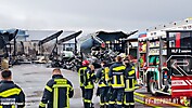 Hallenbrand in Freundorf